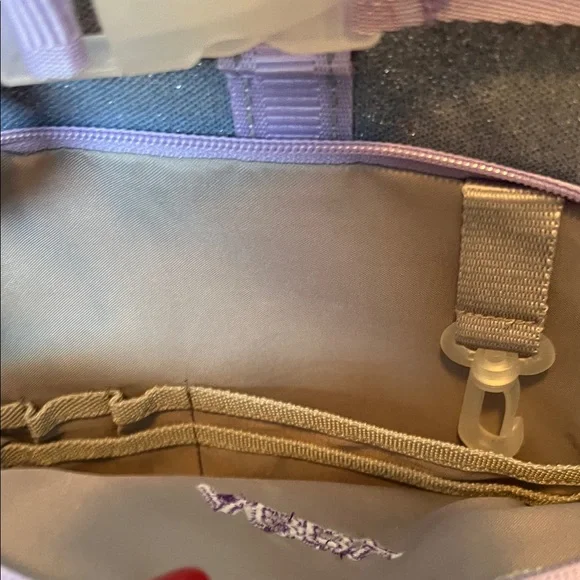 “Abby” Pottery Barn Kids Glittery Purple Backpack - Picture 3 of 6